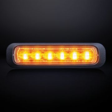 DARK KNIGHT BLIXTLJUS ORANGE 6 LED MÖRKTONAT GLAS