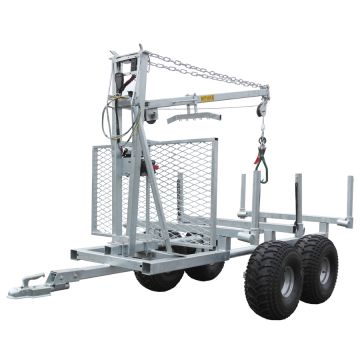 Timmervagn komplett med kran och vinsch